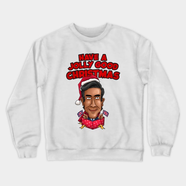 Rishi Sunak Have A Jolly Good Christmas Crewneck Sweatshirt by Takeda_Art